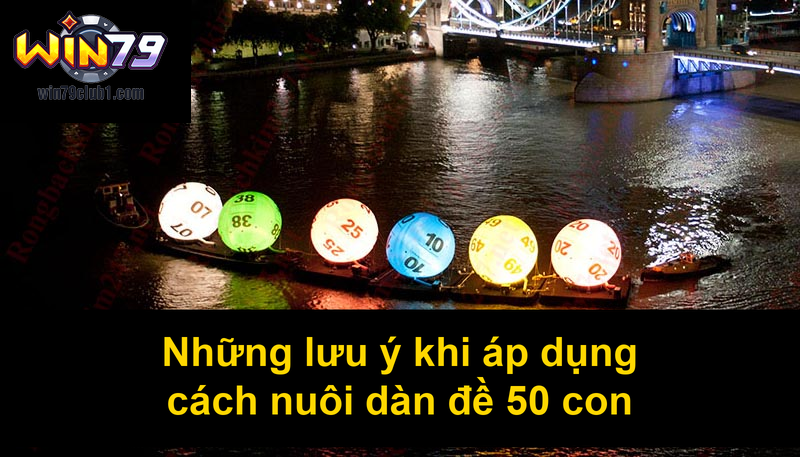 Những lưu ý khi áp dụng cách nuôi dàn đề 50 con